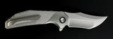 Reate Knives Tiger Linerlock Gray Striped Titanium Folding M390 Pocket Knife 145