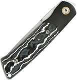 Reate Knives Tribute Linerlock White Storm Carbon Fiber Folding Bohler M390 Knife 152