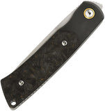 Reate Knives Tribute Linerlock Dark Matter Copper Carbon Fiber Folding Bohler M390 Knife 153