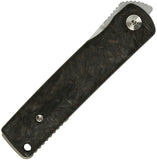 Reate Knives Bushido Linerlock Dark Matter Copper Carbon Fiber Folding Bohler M390 Knife 158