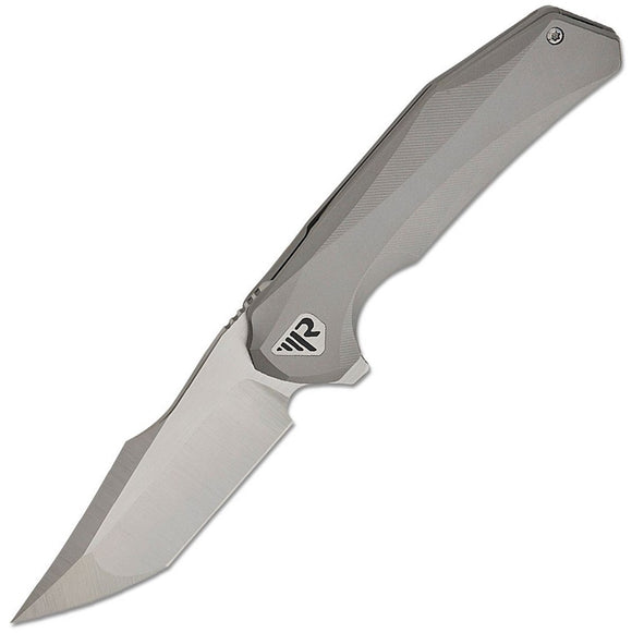 Reate Zoro Framelock Gray Titanium Folding Bohler M390 Pocket Knife 166