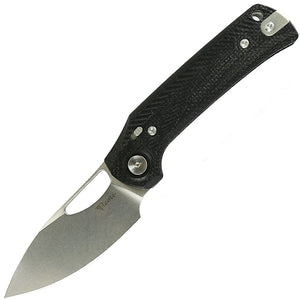 Reate Knives PL-XE Pivot Lock Black Micarta Folding Stonewash Nitro-V Pocket Knife 167