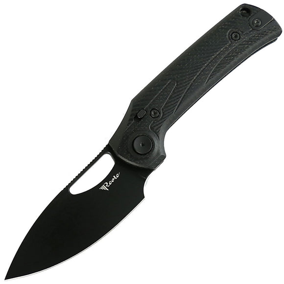 Reate Knives PL-XE Pivot Lock Black Micarta Folding Black PVD Nitro-V Pocket Knife 168