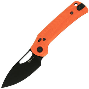 Reate Knives PL-XE Pivot Lock Orange G10 Folding Black PVD Nitro-V Pocket Knife 174