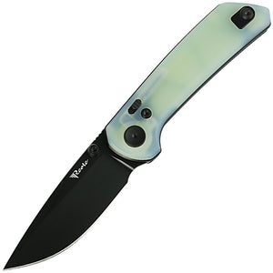 Reate Knives PL-XT Pivot Lock Jade G10 Folding Black PVD Nitro-V Pocket Knife 176