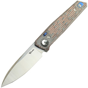 Reate Knives PL-6 Pivot Lock Red & Black Micarta Folding Satin Nitro-V Pocket Knife 183