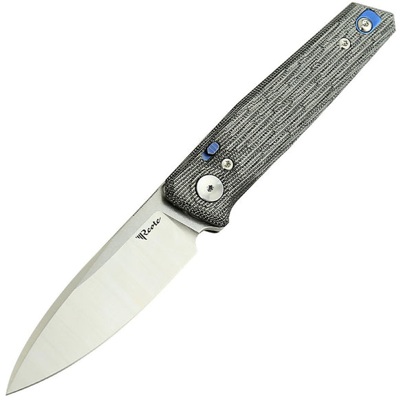 Reate Knives PL-6 Pivot Lock Black Micarta Folding Satin Nitro-V Pocket Knife 185