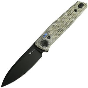 Reate Knives PL-6 Pivot Lock Green & Black Micarta Folding PVD Nitro-V Pocket Knife 188