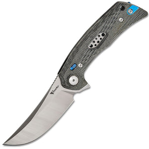 Reate Knives PL-7 Pivot Lock Black Micarta Folding Satin Nitro-V Pocket Knife 193