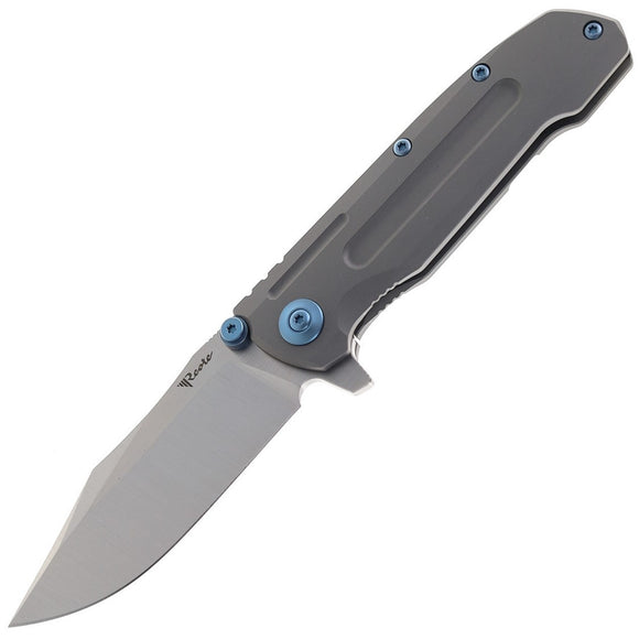 Reate Knives 9D-V2 Framelock Dark Gray Titanium Folding 154CM Pocket Knife 292