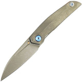 Reate Knives VK-Anub Framelock Dark Stonewash Titanium Folding Elmax Pocket Knife 209