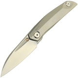 Reate Knives VK-Anub Framelock Bead Blasted Titanium Folding Elmax Pocket Knife 212