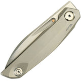 Reate Knives VK-Anub Framelock Bead Blasted Titanium Folding Elmax Pocket Knife 212