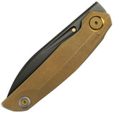 Reate Knives VK-Anub Framelock Bronze Titanium Folding Elmax Pocket Knife 213
