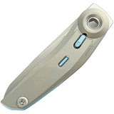 Reate Knives VK-Tron Detent Action Lock Gray Titanium Folding M390 Knife 215