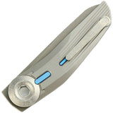 Reate Knives VK-Tron Detent Action Lock Gray Titanium Folding M390 Knife 219