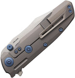 Reate Knives 9D-V2 Framelock Lava Carbon Fiber & Gray Titanium Folding CPM-154 Knife 228