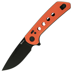 Reate Knives PL-XF Pivot Lock Orange G10 Folding Black PVD Nitro-V Pocket Knife PLXF6