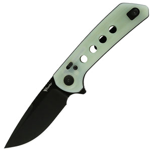 Reate Knives PL-XF Pivot Lock Jade G10 Folding Black PVD Nitro-V Pocket Knife PLXF8