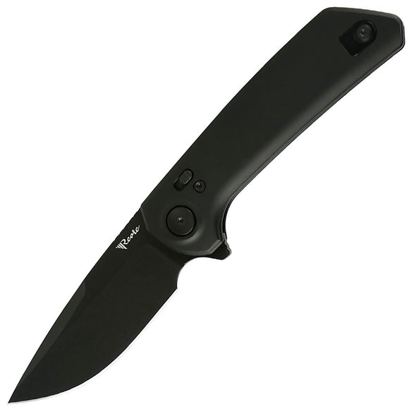 Reate Knives PL-XF Pivot Lock Black Aluminum Folding Black PVD Nitro-V Pocket Knife PLXFA3