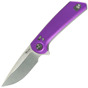 Reate Knives PL-XF Pivot Lock Purple Aluminum Folding Two-Tone Nitro-V Pocket Knife PLXFA4