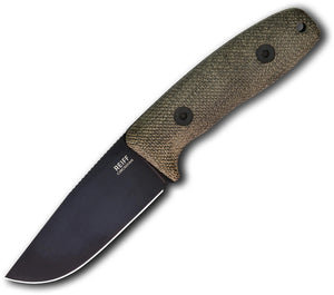 Reiff Knives Circadian Green Micarta Black MagnaCut Clip Point Fixed Blade Knife CC11BGCMBLKA