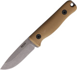 Reiff Knives F3 Daily Carry Tan G10 CPM-MagnaCut Fixed Blade Knife w/ Kydex Sheath F3D11CTBK