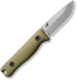 Reiff Knives F3 EDC OD Green G10 CPM-MagnaCut Fixed Blade Knife w/ Kydex Sheath F3MCODGK