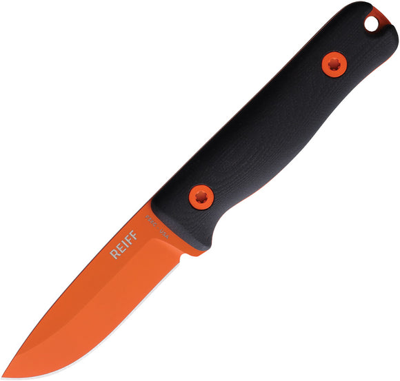 Reiff Knives F3 Extreme Conditions Black G10 Orange CPM-3V Fixed Blade Knife F3X12BLBK