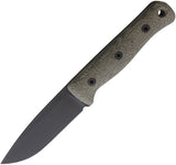 Reiff Knives F4 Bushcraft Gen 2 Green Micarta DLC CPM-3V Fixed Blade Knife F401BGCMBLKA