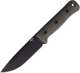 Reiff Knives F5 Gen 2 Green Micarta DLC MagnaCut Fixed Blade Knife F511BGCMBLKA