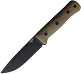 Reiff Knives F5 Gen 2 OD Green G10 DLC MagnaCut Fixed Blade Knife F511BODGBLKA