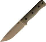 Reiff Knives F5 Gen 2 OD Green G10 Dark Earth MagnaCut Fixed Blade Knife F511DODGBLKA