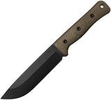 Reiff Knives F6 Leuku Gen 2 Green Micarta DLC CPM-3V Fixed Blade Knife F601BGCMBLKA