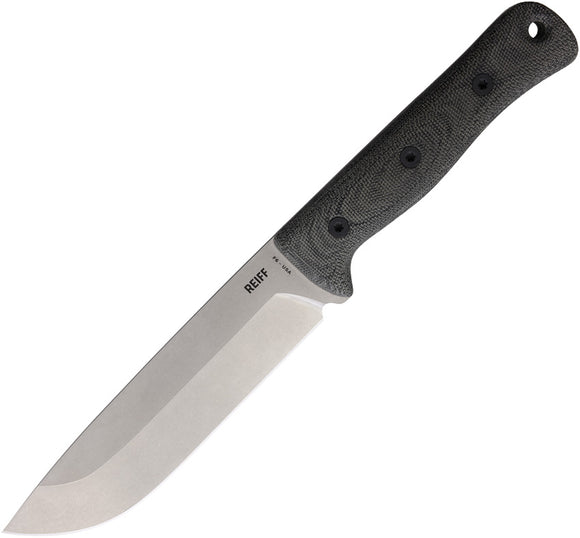 Reiff Knives F6 Leuku Survival Black Micarta MagnaCut Fixed Blade Knife F6112BCMBRLR