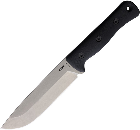 Reiff Knives F6 Leuku Survival Black G10 MagnaCut Fixed Blade Knife F6112BLGBRLR