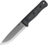 Reiff Knives S5 Black Micarta Carbon Steel Fixed Blade Knife S5021BCMK