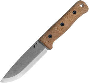 Reiff Knives S5 Tan Micarta Carbon Steel Fixed Blade Knife S5021NCML