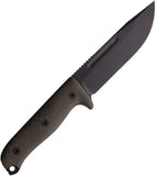 Reiff Knives Vicon Green Micarta DLC MagnaCut Fixed Blade Knife VN11BGCMBLKA