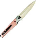 Revo Javelin Reverse Linerlock Plum FRN & Aluminum Folding Nitro-V Pocket Knife VJVLNPLM