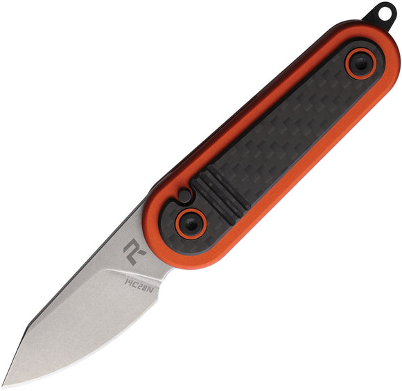 Revo Spirit Button Lock Orange Carbon Fiber Folding 14C28N Pocket Knife VSPRTOR