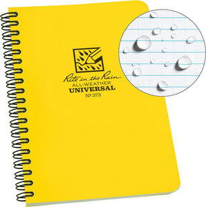 Rite in the Rain Side Spiral Notebook Yellow