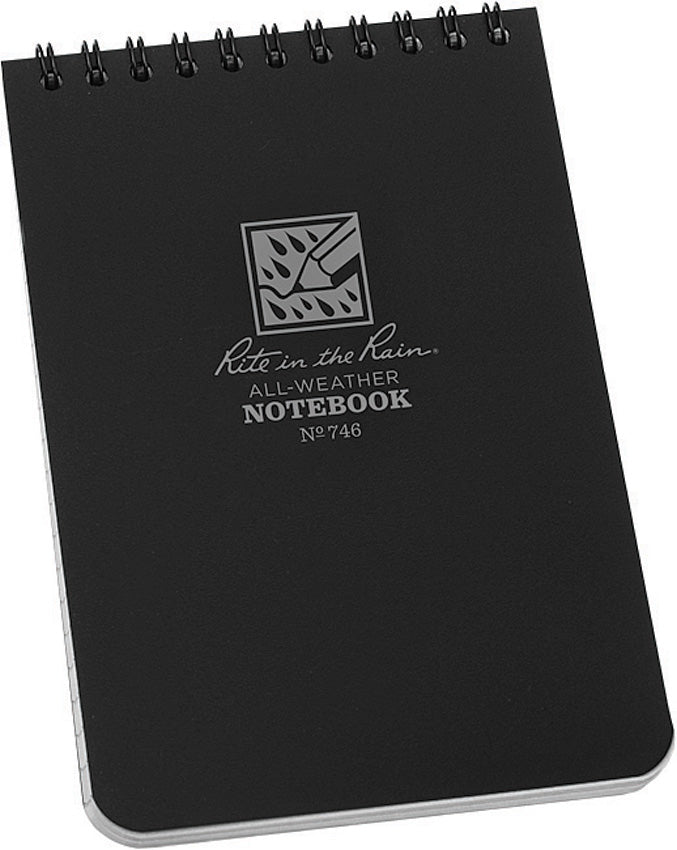 Rite in the Rain Top Spiral Black Notebook 4x6 746 – Atlantic Knife Company