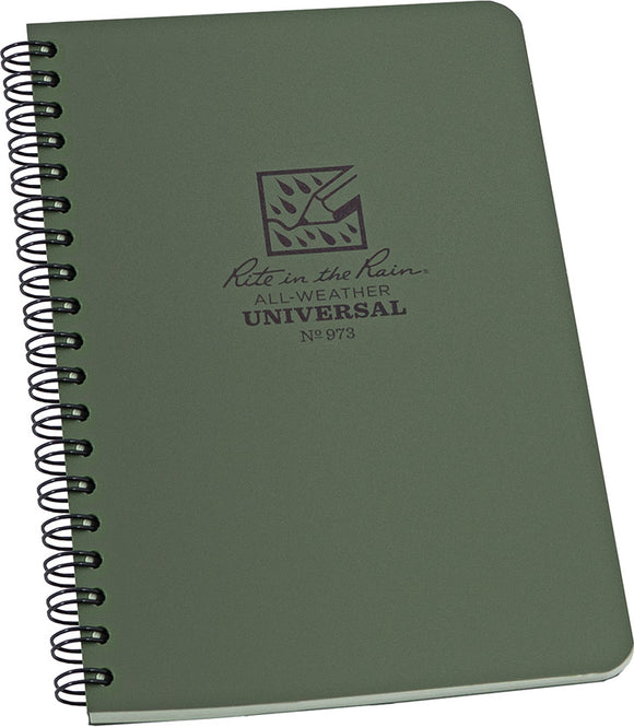 Rite in the Rain Side Spiral Notebook Green