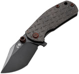 Rike Knife Smelter B Framelock Dark Gray Diamond Plate Pattern Titanium Folding M390 Knife 0201