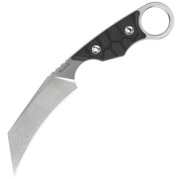 RUIKE FS68 Black G10 Sandvik 14C28N Fixed Blade Knife w/ Belt Sheath EFS68B