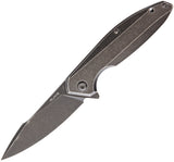 Ruike P128 Beta Plus Lock Black Stonewash Handle Stainless Folding Knife P128SB