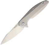 Ruike P128-SF Framelock Satin Handle 14C28N Stainless Folding Drop Knife P128SF