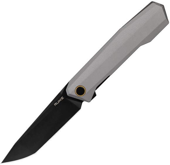 Ruike P166 Linerlock Gray Aluminum Folding 14C28N Sandvik Pocket Knife 166AK