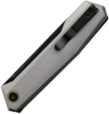 Ruike P166 Linerlock Gray Aluminum Folding 14C28N Sandvik Pocket Knife 166AK
